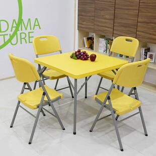 折叠桌正方形小户家用F86吃饭桌子户外小将方桌桌简易麻桌餐型椅