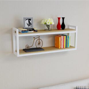 铁艺墙上置架装饰架壁挂臻灏（住书架花架客卧室物厅墙挂一字隔板