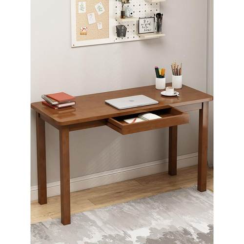 楠VVN客厅小竹茶几带储抽屉长方形桌子实木板桌物写写作业书房桌