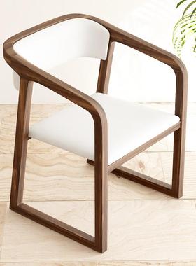 餐椅餐皮桌椅凳实木椅36115子靠背家用酒洽淡北欧休闲意式轻店奢