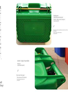 麦选外能分类垃圾桶2KLT40户L商用工业垃圾桶带生盖塑料卫拖车性