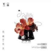 现代轻奢玻璃插花器 样品屋展YJTA0011示中心茶洽谈桌几桌花设计