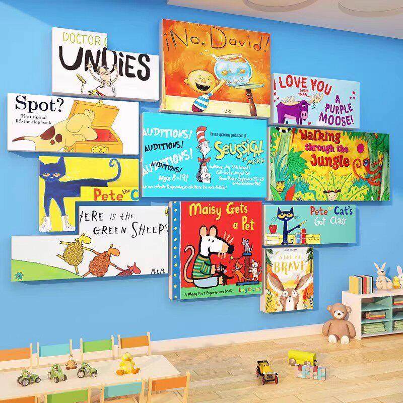 图书角布教置装英饰阅读文化墙面绘本馆环创语工作室贴主K82459题,家居饰品,文化墙贴,淘宝优惠券,粉丝福利购,淘宝优惠卷