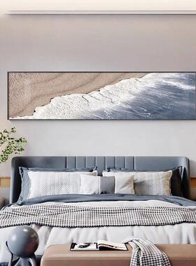卧室床装饰画头高级肌理感抽现象艺术代简房约间宾WRV馆酒店墙壁