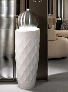 点道流水摆件家居好物办公室创意落地风水球简约现代客厅喷泉水景