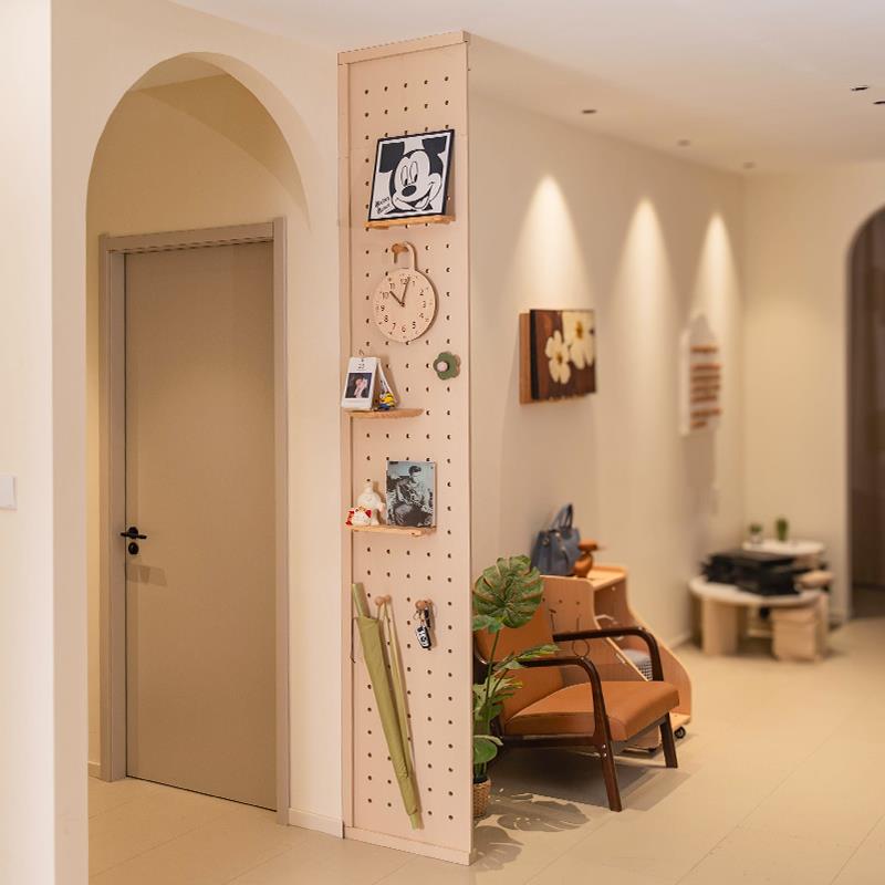 木目iwood 客厅玄关进门隔断屏风洞洞板 可定制北欧入户收纳架