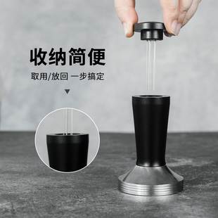 多功能不锈钢58mm通用压粉锤搅拌散粉针 咖啡压粉器布粉针组合套装