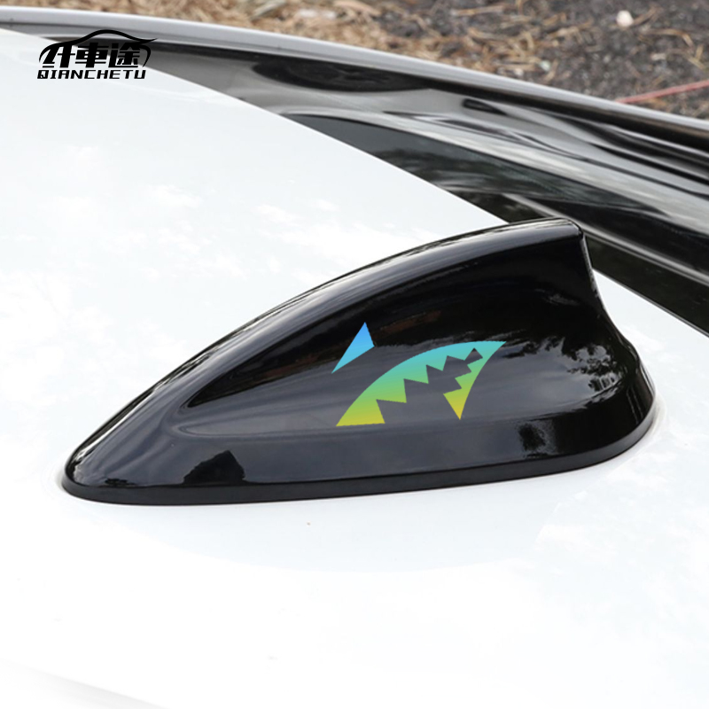 鲨鱼嘴汽车贴纸创意改装装饰贴