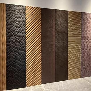 跨境实木肌理板3D雕刻家装工程酒店门墙板高定肌理板木饰面板厂家