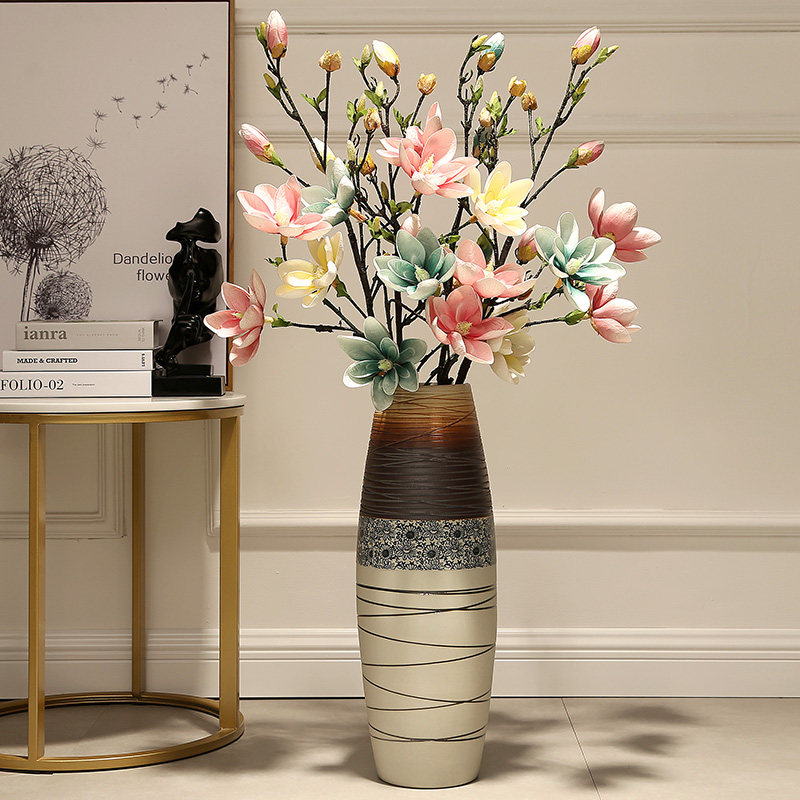 欧式瓷器插花装饰品艺术家用客厅景德镇干花落地花瓶大号陶瓷摆件,家居饰品,花瓶,淘宝优惠券,粉丝福利购,淘宝优惠卷