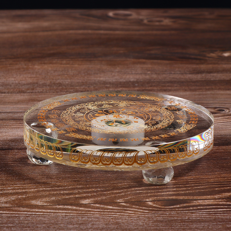 宝箧印陀罗尼塔佛塔佛像舍利塔透明摆件桌面灯座不发光水晶底座