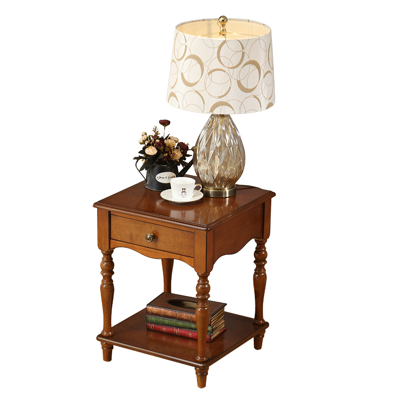 美式新款铮舍白色边桌茶几角几电话桌小方桌咖啡桌角柜正方形方几