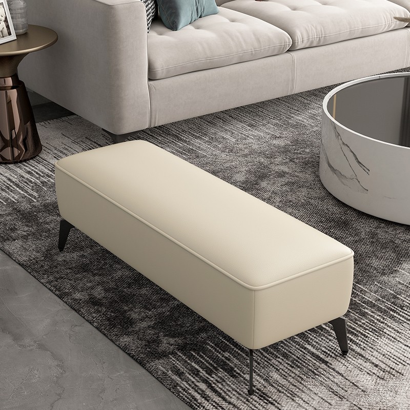 沙发凳意式轻奢家用门口入户客厅穿鞋凳长方形长凳搁脚铁艺换鞋凳