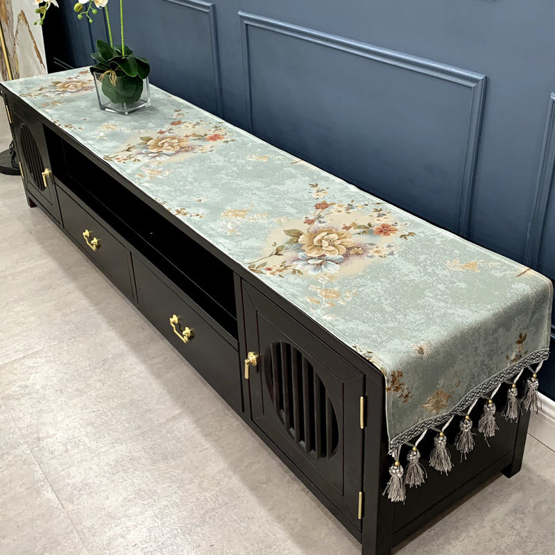 电视柜台布盖布桌布桌旗长条布艺中式欧式长方形套防尘罩桌旗桌垫