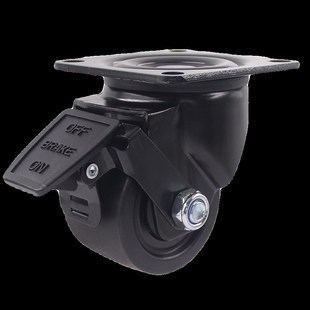 重型3寸4寸尼龙承重超高加宽轮耐磨万向脚轮5575和6080孔距