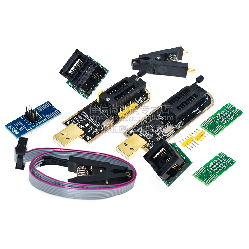 CH341A XTW3编程器 USB 主板路由液晶 BIOS FLASH 24 25 烧录器