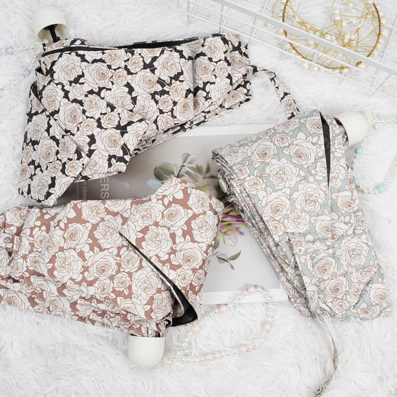 口袋伞五折迷你伞超轻小便携小巧折叠黑胶防紫外线遮阳伞晴雨伞袖