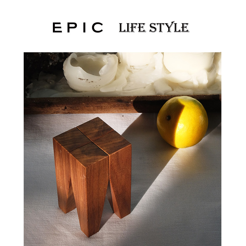 实木边几木墩模型桌上摆件纯手工制作 ST04坐凳复古正方形工艺礼