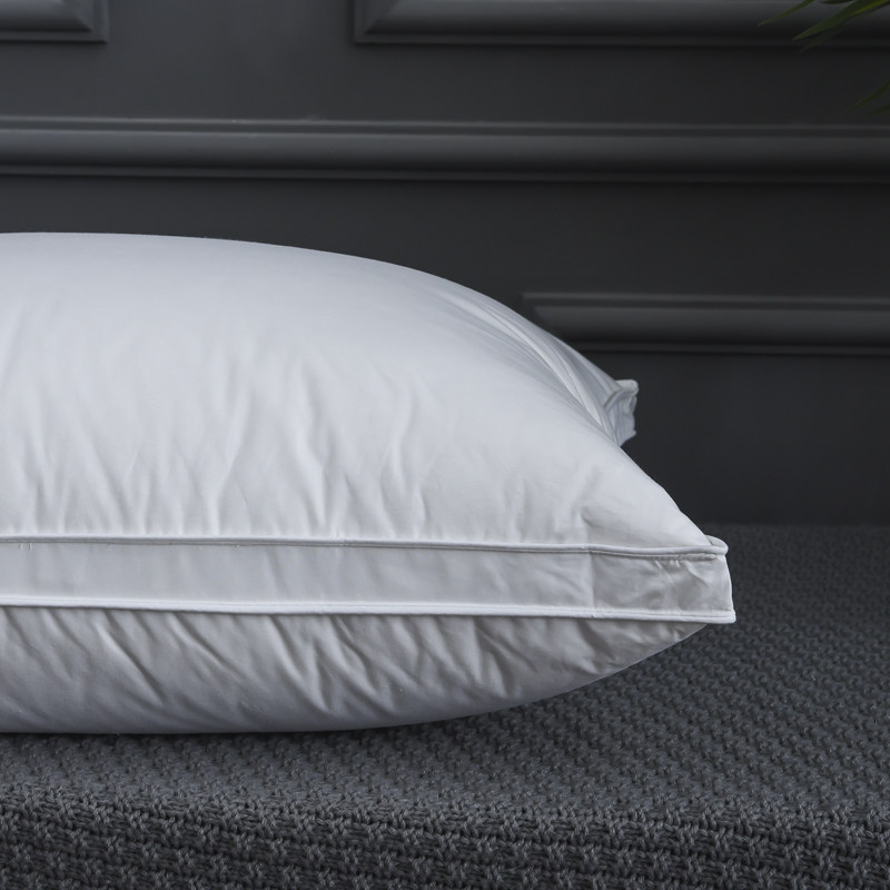 德络绮酒店羽绒枕头枕芯95白鹅绒家用单人学生宿舍全棉护颈椎助眠