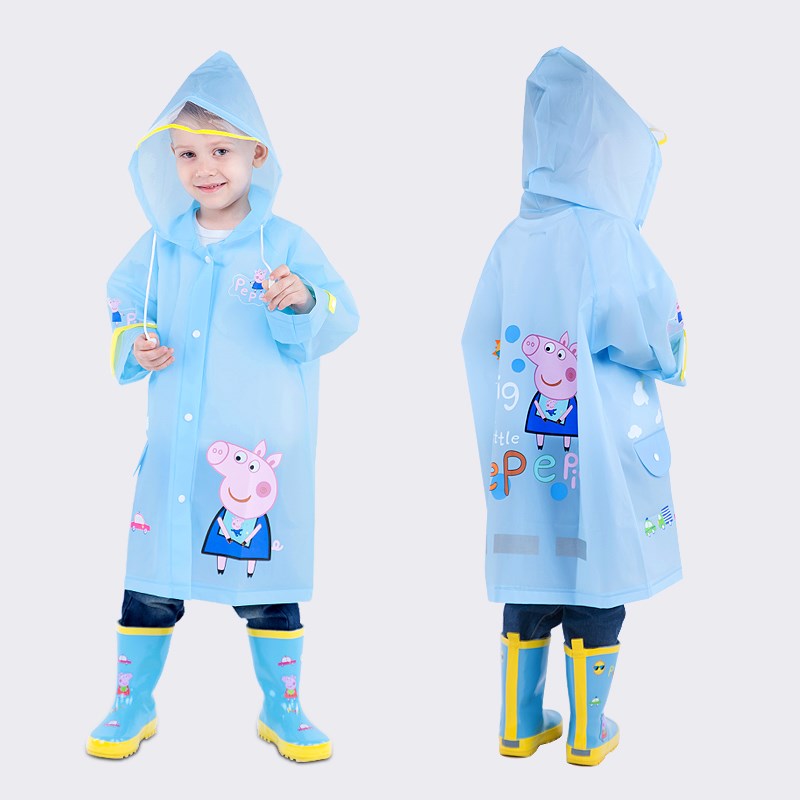 儿童雨衣幼儿园学生小孩防雨服大童雨披雨具男女童大帽檐宝宝雨衣