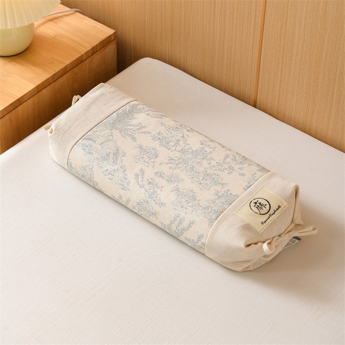 棉麻古朴两用绑带款荞麦枕枕头枕芯复古印花养生枕护颈枕卧室睡眠,床上用品,花草枕,淘宝优惠券,粉丝福利购,淘宝优惠卷