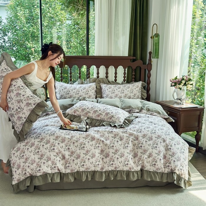 法式花边款全棉纯棉四件套