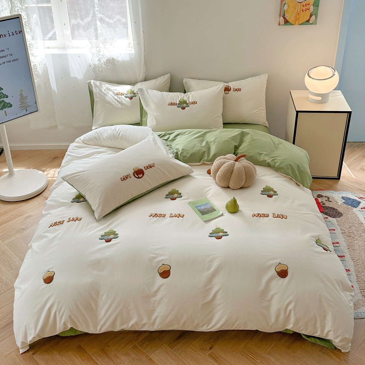 全棉纯棉水洗棉毛巾绣花四件套四季通用亲肤柔软刺绣软糯舒适床品,床上用品,床品套件/四件套/多件套,淘宝优惠券,粉丝福利购,淘宝优惠卷