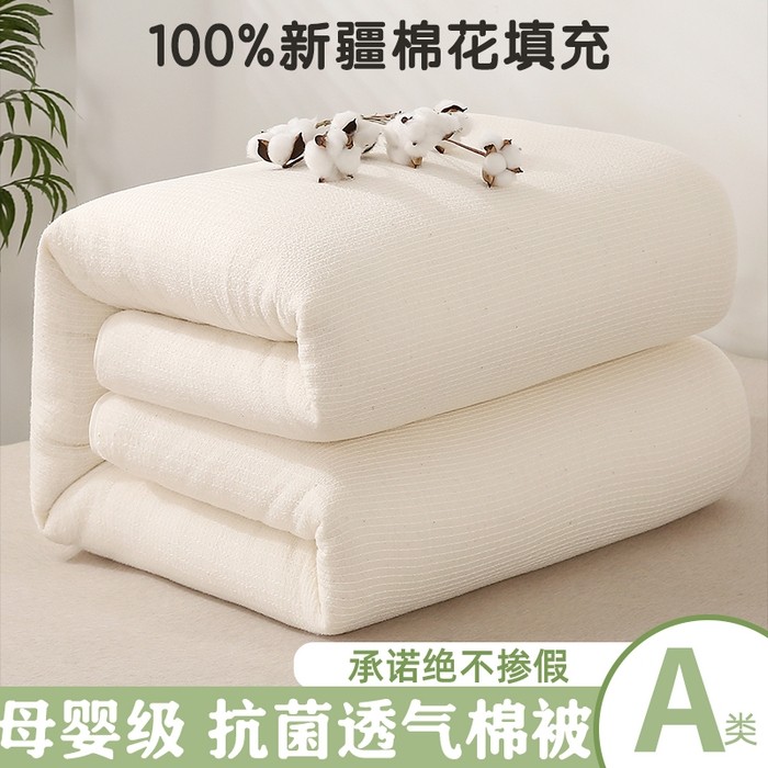 新疆100%纯棉花被芯鱼鳞网纱