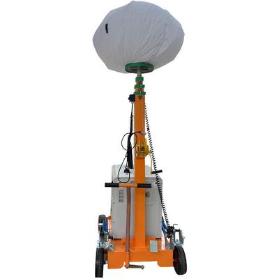 2KW公路施工升降汽油发电机移动照明车球形月球灯Site lighting