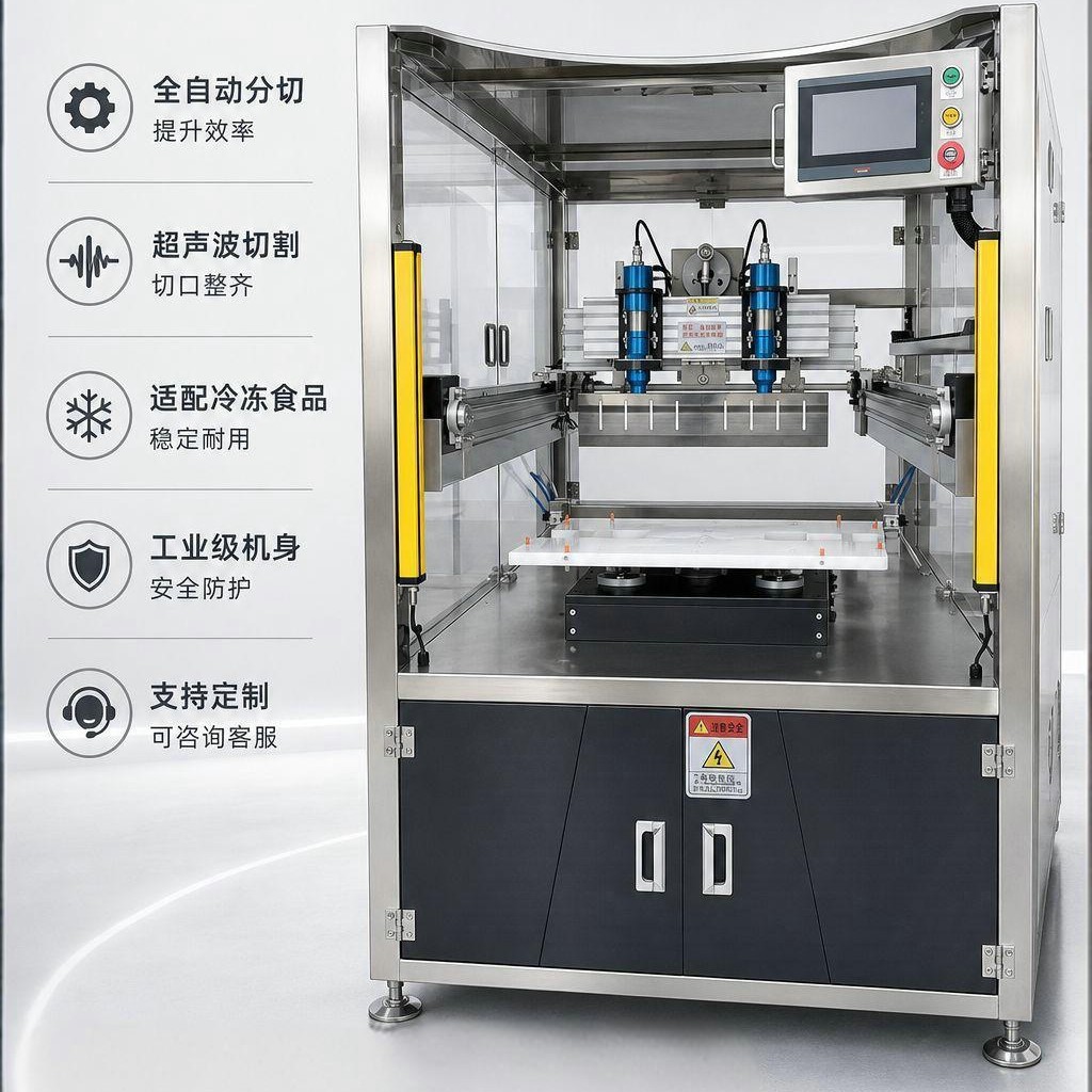 超声波全自动千层马蹄糕智能切块机蛋糕店商用小型不锈钢食品机械