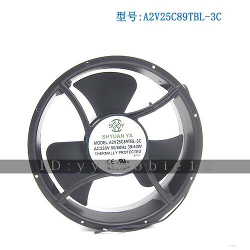台湾玄亚风机A2V25C89TBL-3C AC230V 25489小型圆形轴流散热风扇