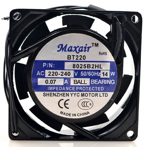 Maxair BT220 8025B2HL/B2H/S2H/S2HL 8025 220V 14W机柜散热风扇