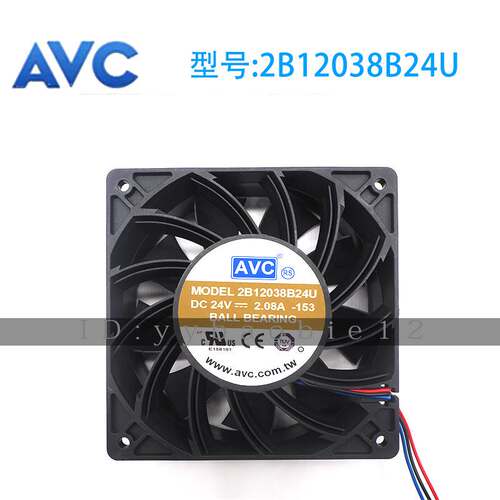 原装 AVC 2B12038B24U 12038 DC24V 2.08A 12cm 3线变频器风扇