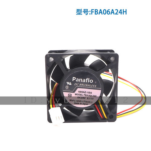 全新NMB FBA06A24H 6CM 24V 0.13A 超静音电梯变频器风扇 3线测速