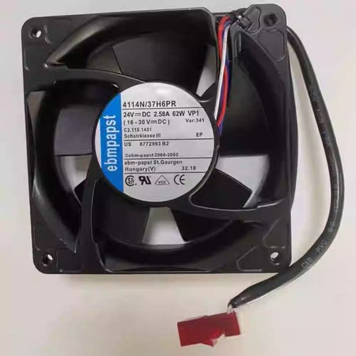 4114N/37H6PR 24V2.58A62W 四线调速 带插头原装正品德国进口风扇