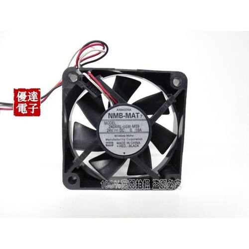 NMB 2406RL-05W-M59 6015 24V 0.18A 6CM 变频器风扇 电源风扇3线
