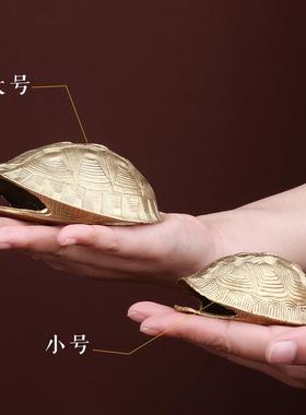 铜乌龟壳摇卦六爻工具易经用品八卦铜钱中式家居工艺品文玩龟甲