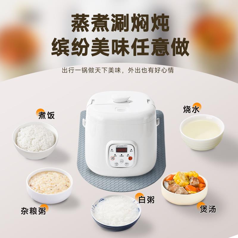 2l升迷你智能预约1-2人车载电饭煲12v小车24v货车通用小型电饭锅