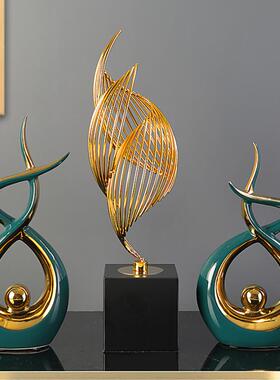 抽象艺术品摆件轻奢客厅玄关电视酒柜高端大气办公室风生水起装饰