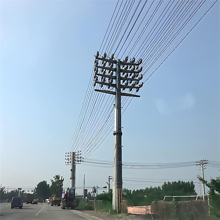 供应50KV电力钢管杆电力杆生产加工电力杆厂家钢管杆价格