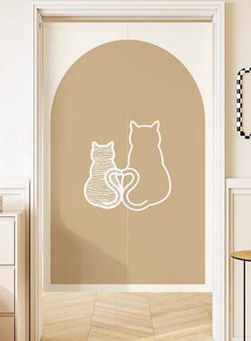 德国HIX新款门帘房隔帘挂帘卫生间隐私遮挡帘厨家用打断孔免帘子