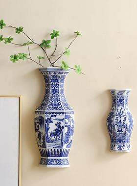 景挂德镇新20230426中陶道瓷壁花瓶墙面装饰式过壁挂件酒店走廊墙