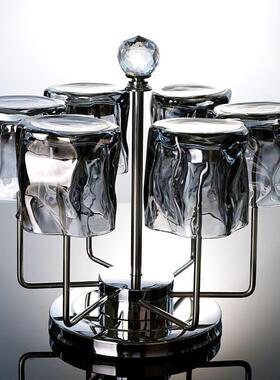 创轻用玻家璃感威士忌酒杯个性水杯洋HY-85280酒杯啤酒奢意杯子玻