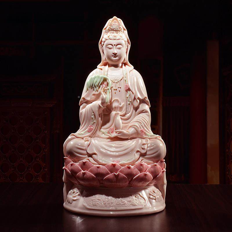 神 陶瓷观佛像供奉家用像摆件杨柳如意南观D01-371A世音海音菩萨