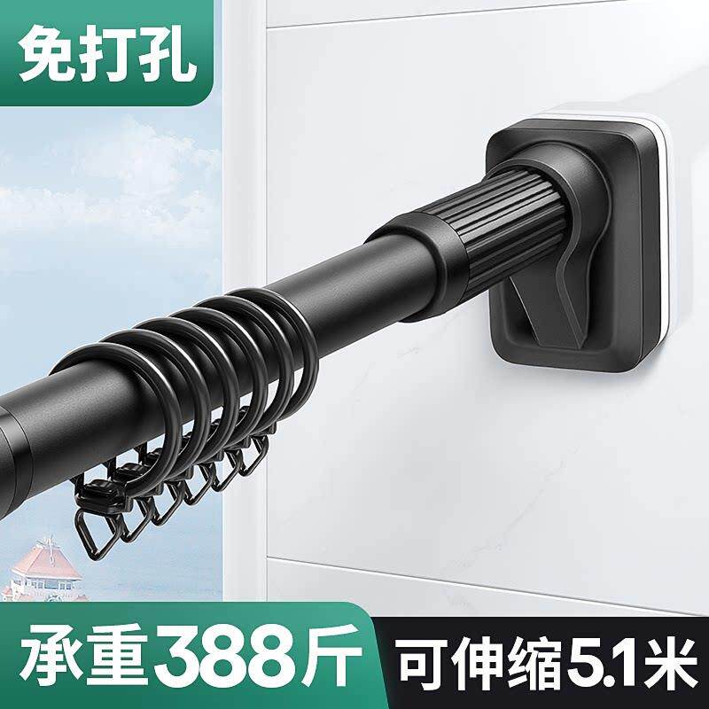 晾衣杆架阳台家用免打孔伸缩挂晾衣升降落地新大脚板凉架室内手摇