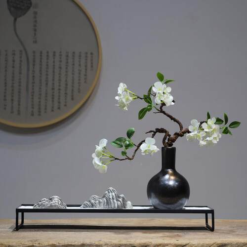 新中式陶瓷花插瓶花 器 禅PIZ意摆件轻奢现简约客厅家居装饰品代