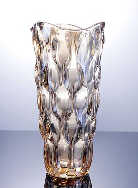 北欧现代水插花花瓶百合鲜花干 燥干花培大HY-692A口用玻璃摆家件