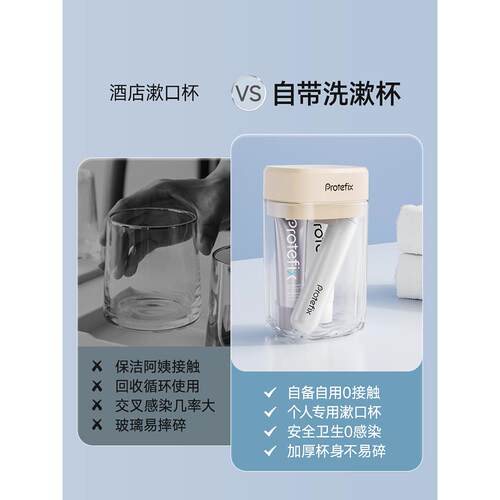 正畸旅行洗漱刷装刷杯漱口Protefix杯子牙具套洗漱杯牙收纳盒便携