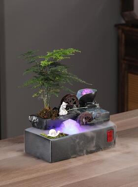 财流XCE水鱼缸摆件车循环风水招球客水厅创意家居饰装品桌面开业