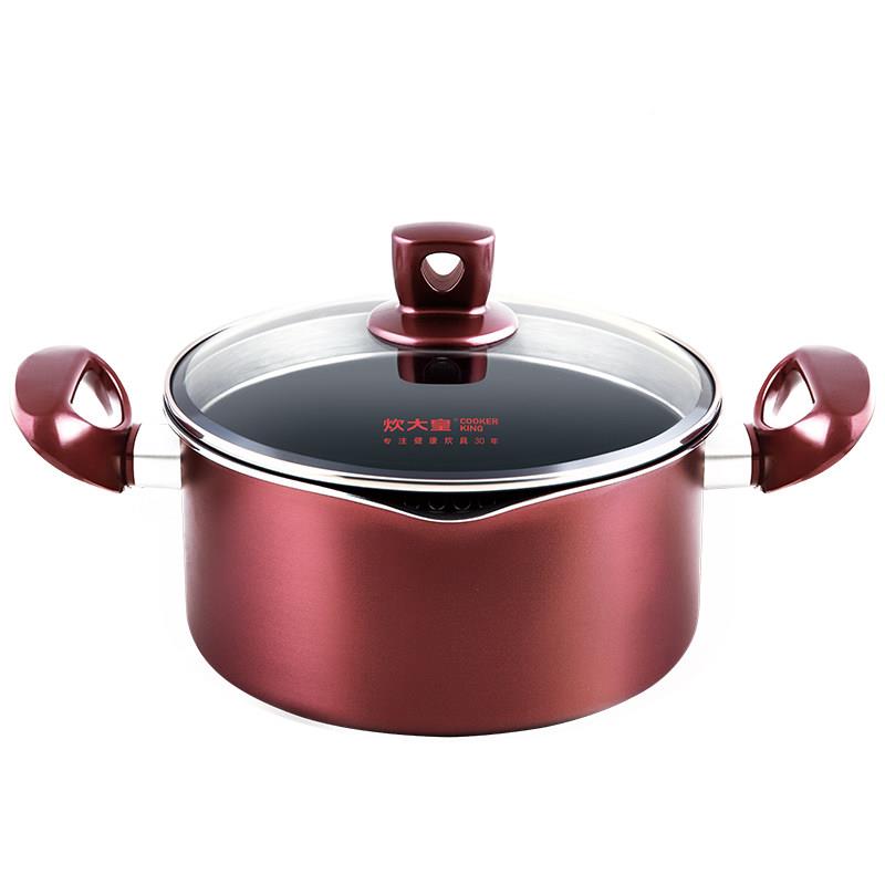 粘锅汤锅家双耳电磁炉煲锅煮粥用火不锅锅汤COOKER K具煮面锅燃气